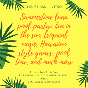Summertime luau pool party