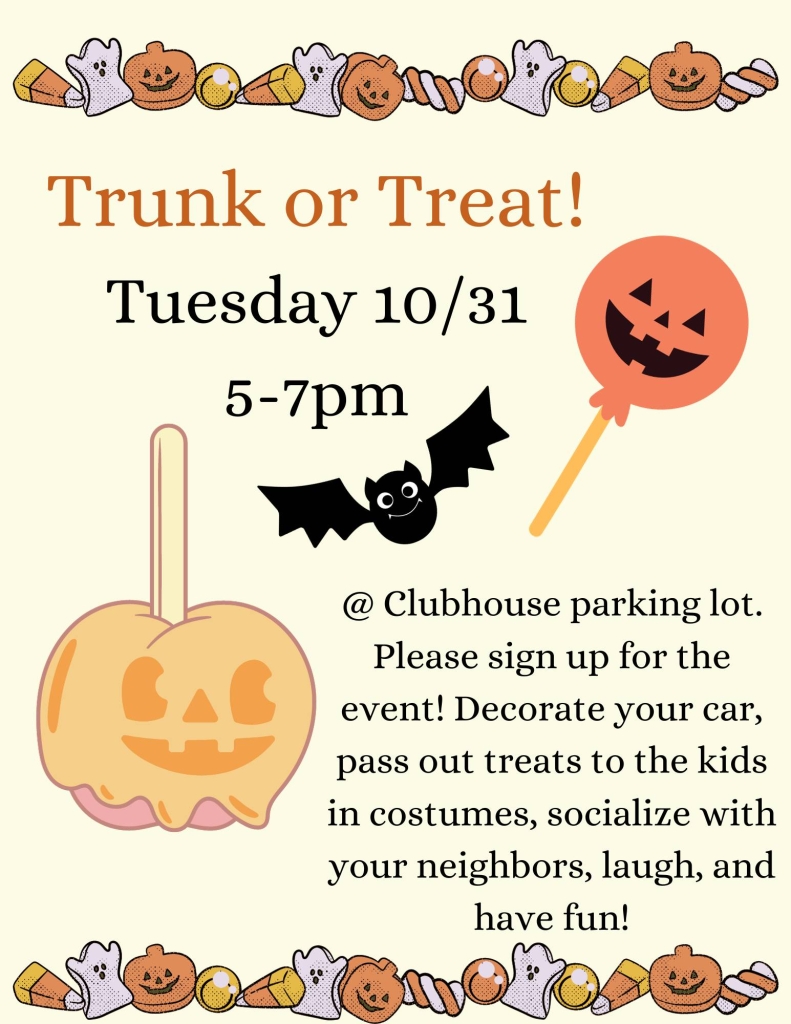 2023 trunk or treat poster 